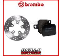 KIT PASTIGLIE + DISCO BREMBO PEUGEOT DJANGO HERITAGE 150 2015 POSTERIORE [- - Fi