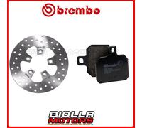 KIT PASTIGLIE + DISCO BREMBO PEUGEOT DJANGO HERITAGE 150 2016 POSTERIORE [- - Fi
