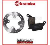 KIT PASTIGLIE + DISCO BREMBO YAMAHA X-MAX SPORT 125 2014 POSTERIORE [- - Fisso]