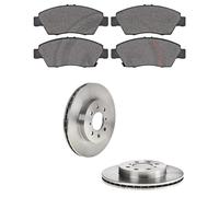 KIT PASTIGLIE E DISCHI ANTERIORI COMPATIBILE PER HONDA CIVIC VII COUPE (EM2,EU,E