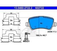 Kit Pastiglie Freni ATE , freno a disco 13.0460-2722.2