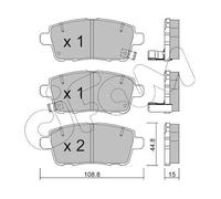 Kit Pastiglie Freni Posteriore Metelli per DR 6