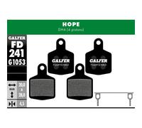 Kit pastiglie freno 4 pistoni Galfer Bike Hope DH4 (x2) Nero