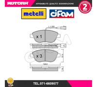Set di pastiglie freno ATE 13.0460-3864.2, fronte