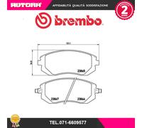 Kit pastiglie freno a disco anteriore (MARCA-BREMBO).