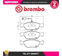 P23070 BREMBO KIT 4 PASTIGLIE PATTINI FRENO ANT PER ALFA 145146 19 JTD 77KW105CV