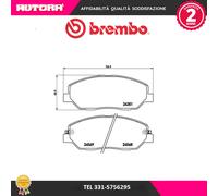 Kit pastiglie freno a disco anteriore (MARCA BREMBO)..