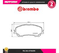 Set di pastiglie freno BREMBO P 56 100, anteriore