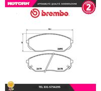 Kit pastiglie freno a disco anteriore (MARCA-BREMBO)..