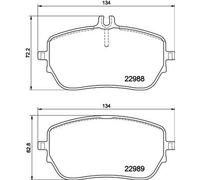 Kit Pastiglie Freno a Disco HELLA Pagid per Mercedes Classe B SPORTS Tourer