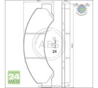 Kit Pastiglie Freno Abs Anteriore Per Isuzu Grafter Forward N Toyota Dyna