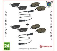 Kit Pastiglie freno Ant+Post con sensore usura Brembo per AUDI A6 r3j #u5
