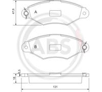 Kit pastiglie freno anteriore A.B.S. 37040 per RENAULT KANGOO