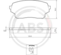 Kit pastiglie freno anteriore A.B.S. 37503 per SUZUKI GRAND VITARA I (FT, HT)