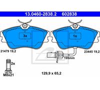 Kit pastiglie freno anteriore ATE 13.0460-2838.2 per VW TRANSPORTER 2.5 TDI