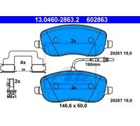 ATE Set pastiglie freno 13.0460-2863.2 anteriore per freno a disco