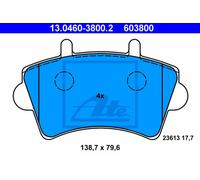 Kit pastiglie freno anteriore ATE 13.0460-3800.2 per RENAULT MASTER 2.5 dCi