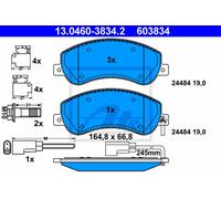 Kit pastiglie freno anteriore ATE 13.0460-3834.2 per FORD TRANSIT 2.2 TDCi