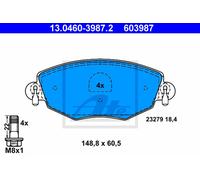 Set di pastiglie freno ATE 13.0460-3987.2, fronte