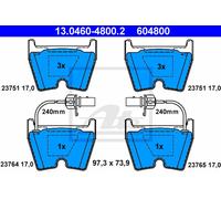 Pastiglie freno 13.0460-4800.2 ATE per VW PHAETON