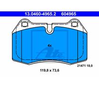 Kit pastiglie freno anteriore ATE 13.0460-4965.2 per BMW Série 7 2.5 725 tds