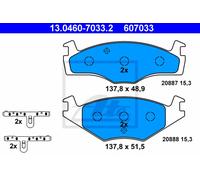 Kit pastiglie freno anteriore ATE 13.0460-7033.2 per VW GOLF 1.8 GTI