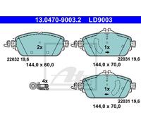 ATE Set di pastiglie freno 13.0470-9003.2 Anteriore Ceramica
