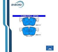 Set di pastiglie freno ATE 13.0460-7339.2, anteriore