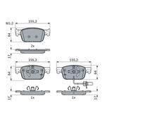 BOSCH 0 986 424 433 Kit pastiglie freni