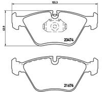 Kit pastiglie freno anteriore BREMBO P 06 042 per BMW Série 3 3.2 M3