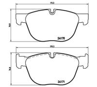 Kit pastiglie freno anteriore BREMBO P 06 049 per BMW X5 3.0 xDrive 30 d