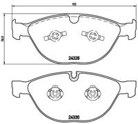 Kit pastiglie freno anteriore BREMBO P 06 066 per BMW Série 5 5.0 M5