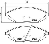 Kit pastiglie freno anteriore BREMBO P 10 054 per CHEVROLET SPARK 1.0