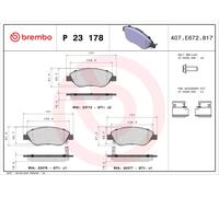 Kit pastiglie freno anteriore BREMBO P 23 178 per FIAT TIPO 1.4