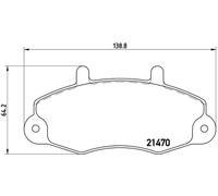 Kit pastiglie freno anteriore BREMBO P 24 032 per FORD TRANSIT