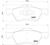 Brembo Kit pastiglie freni P 24 159 Anteriore per Ford Maverick, Mazda Tribute