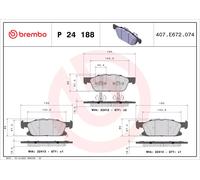 BREMBO Kit pastiglie freno P 24 188