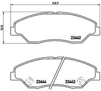 Brembo Kit pastiglie freni P 30 015 anteriore per Kia Sportage Retona Set 4 pz