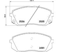 BREMBO P 30 093 Kit pastiglie freno, Freno a disco per HYUNDAI,HYUNDAI (BEIJING)
