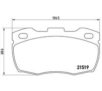 Kit pastiglie freno anteriore BREMBO P 44 005 per LAND ROVER DEFENDER