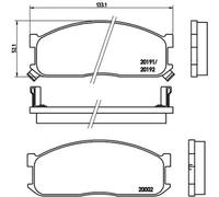 Kit pastiglie freno anteriore BREMBO P 49 010 per KIA K2500 2.5 D