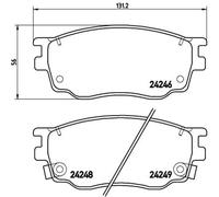 Kit pastiglie freno anteriore BREMBO P 49 033 per MAZDA 6 1.8 (GA3W)