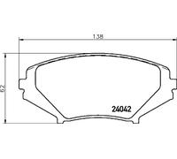 Kit pastiglie freno anteriore BREMBO P 49 034 per MAZDA RX 1.3