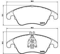 Kit pastiglie freno anteriore BREMBO P 50 069X per MERCEDES CLASSE E (W212)