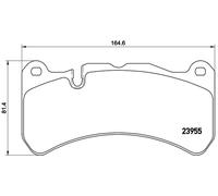 Kit pastiglie freno anteriore BREMBO P 50 092 per MASERATI GRAN 4.7 S