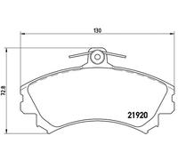 BREMBO pastiglie freno P54022 130x72,8 spessore 15,1 mm con avvisatore acustico