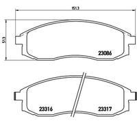 Kit pastiglie freno anteriore BREMBO P 54 032 per MITSUBISHI L200 2.5 D (K64T)