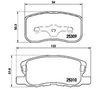 BREMBO P 54 046 Kit pastiglie freni