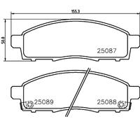 Set di pastiglie freno BREMBO P 54 055, anteriore