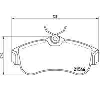 Kit pastiglie freno anteriore BREMBO P 56 022 per NISSAN ALMERA 1.5